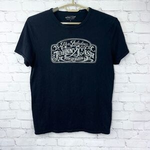|•LUCKY🍀 BRAND•| Johnny Cash Man in Black T-shirt Size Small